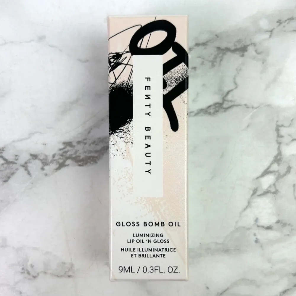 NIB Fenty Beauty Gloss Bomb Oil Luminizing Lip Oil 'N Gloss in Rose Amber